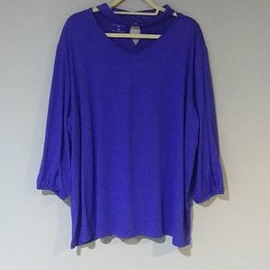 Attention blue collared shirt